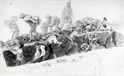 Gödör ásása a Royal College of Surgeons alapjaihoz, 1834